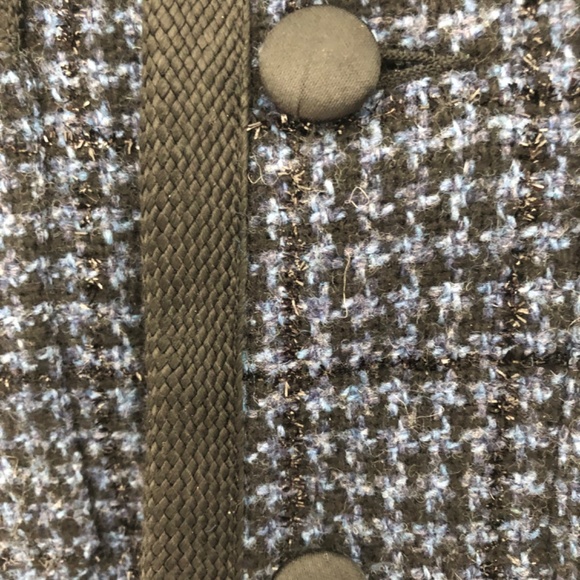 Liz Wear Vintage Navy Black Houndstooth Jacket/Blazer - Picture 6 of 15